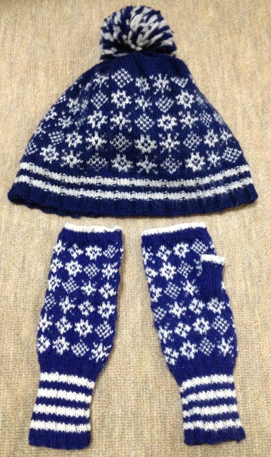 雪だらけの手袋-2【きょうの編みもの】